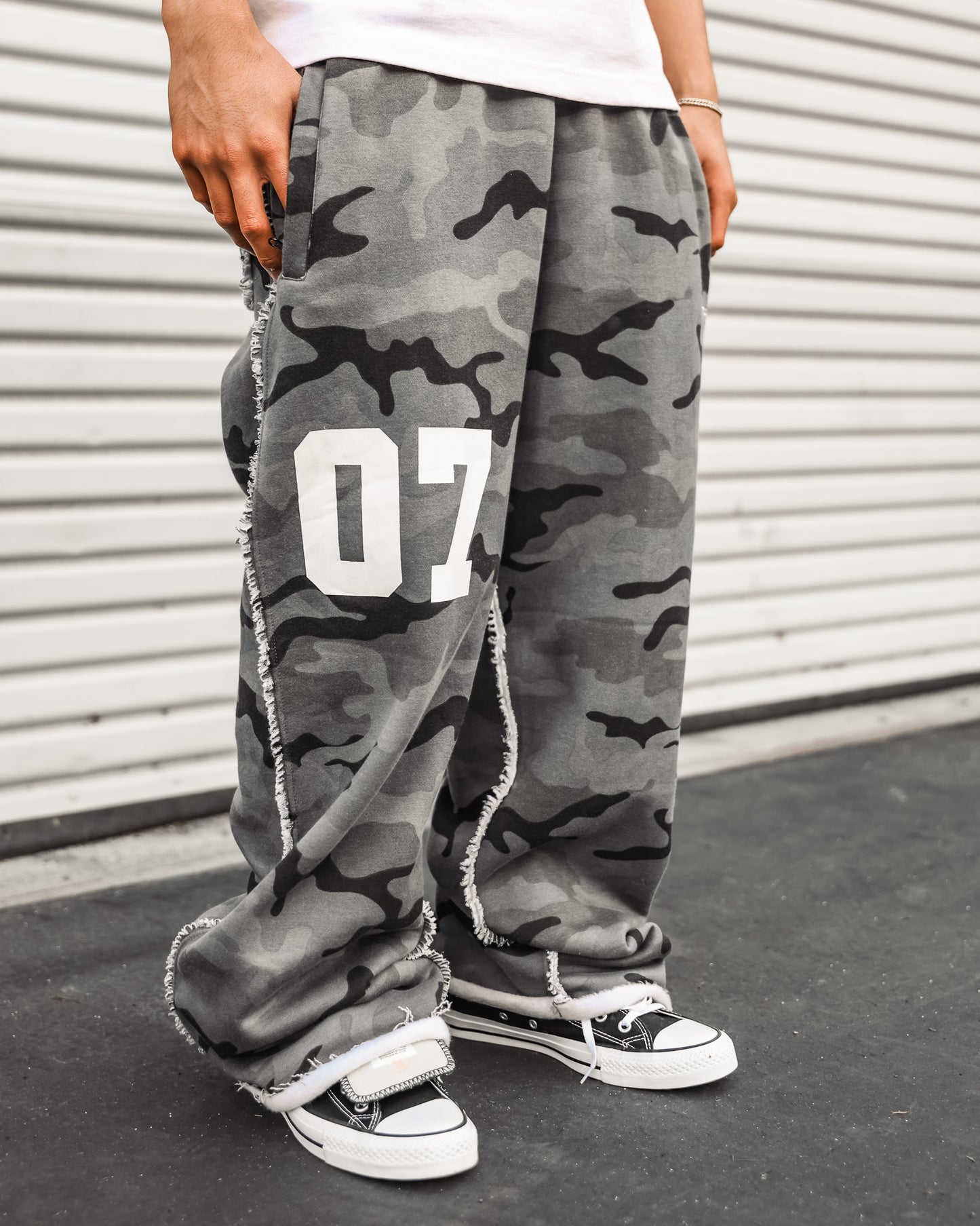 AFTERLIGHT CAMO WIDE-LEG SWEATS